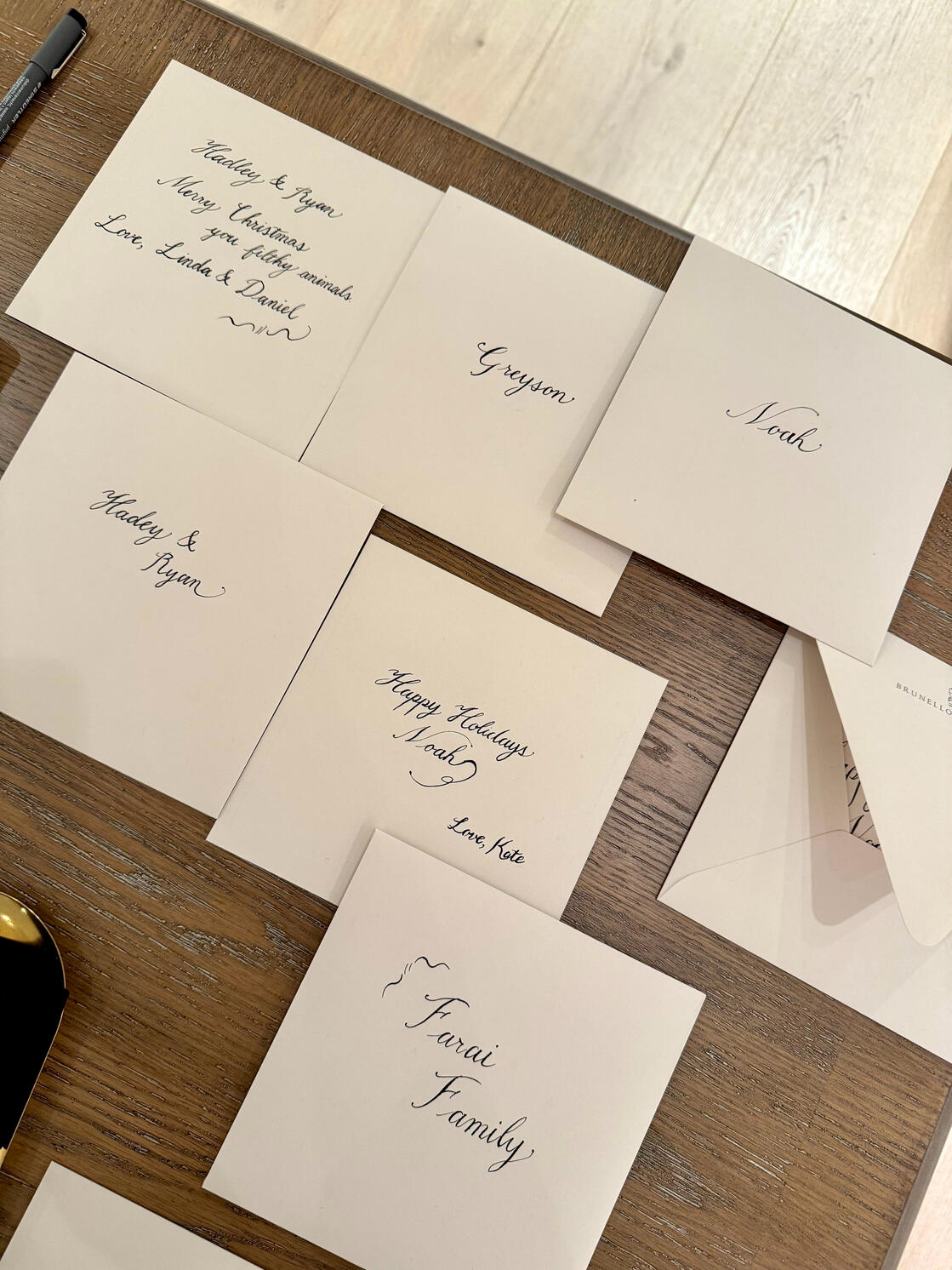 Calligraphy Holiday Cards Calligraphy Holiday Cards